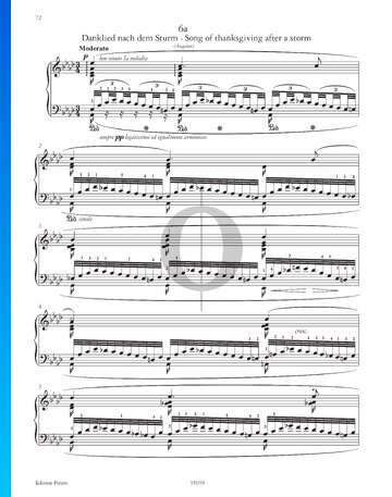 Etude in A-flat Major: Danklied nach Sturm, No. 6a Sheet Music