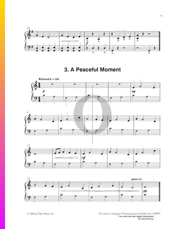 A Peaceful Moment Partitura