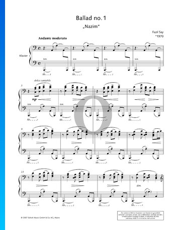 Ballad, Op. 12 No. 1 (Nazim) Sheet Music