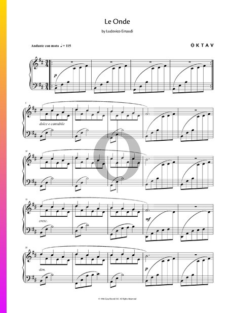▷ A Hint Of Einaudi Sheet Music (Piano Solo) | Pdf Download - Oktav