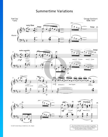 Summertime Variations Sheet Music