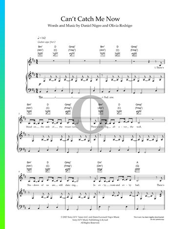 Can't Catch Me Now Sheet Music