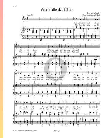 Wenn alle das täten Sheet Music