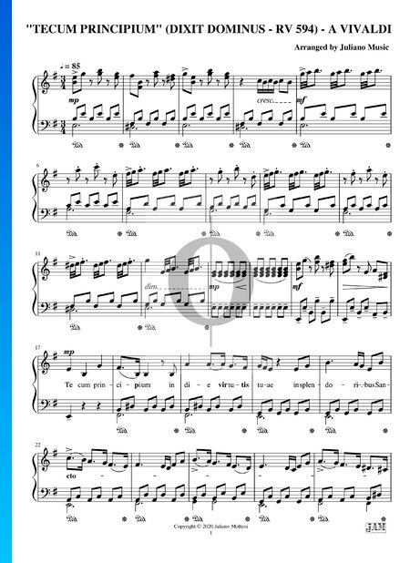 Tecum Principium - Dixit Dominus, RV 594 Musik-Noten