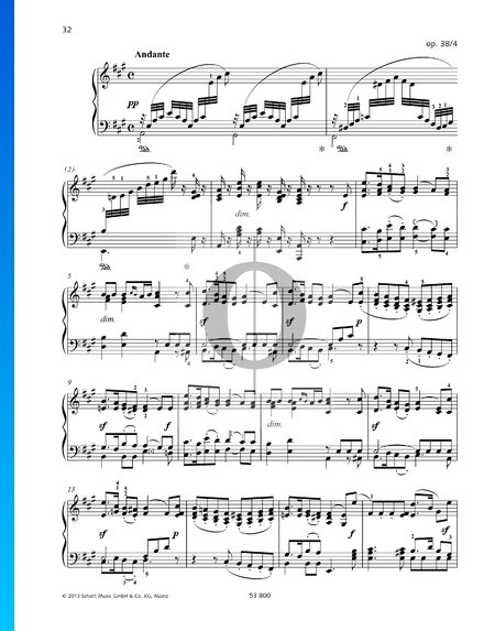 Romances sans paroles, op. 38 n° 4 : Andante en La majeur