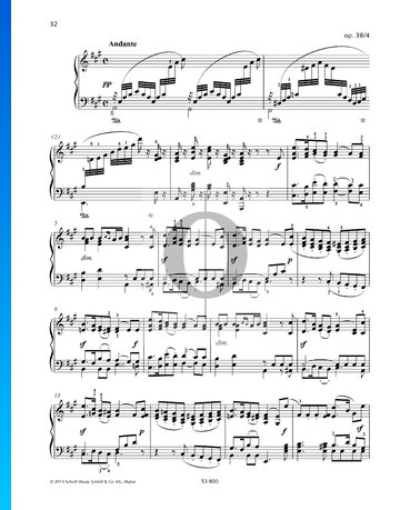 Song Without Words, Op. 38 No. 4: Andante in A Major Sheet Music