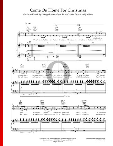 Come On Home For Christmas Partitura