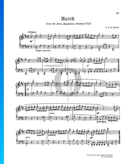 Marsch D-Dur, BWV Anh. 122