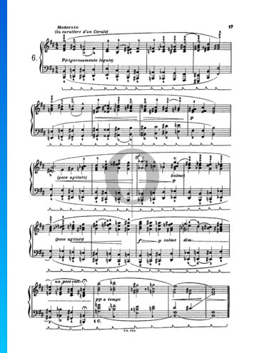 24 Preludes, Op. 37: No. 6 Moderato Partitura