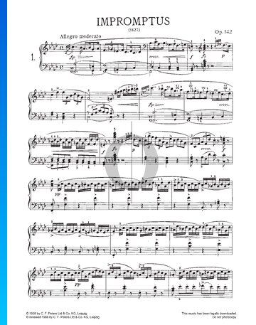 Partition Impromptu en Fa mineur, op. 142 n° 1, D 935