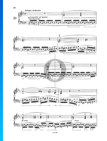 24 Preludes, Op. 37: Nr. 20 Allegro moderato Musik-Noten