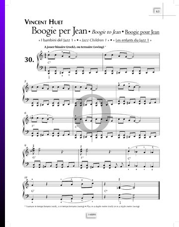 Partition Les enfants du Jazz 1: Boogie pour Jean