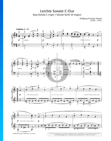 Einfache Sonate in C-Dur Musik-Noten