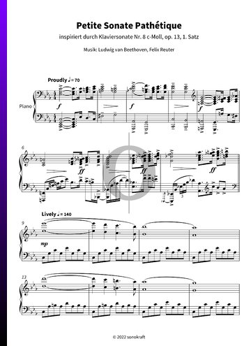 Petite Sonate Pathétique: No. 1 Spartito