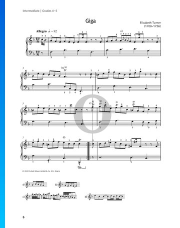 Six Lessons for the Harpsichord: 6. Giga Sheet Music