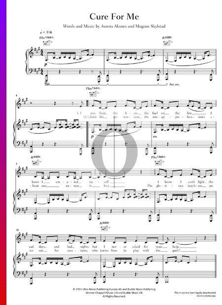 Cure For Me Sheet Music