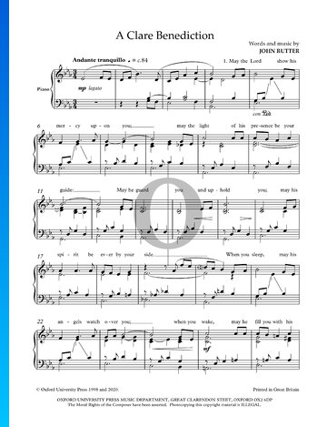 A Clare Benediction Sheet Music