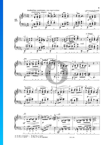 24 Preludes, Op. 37: No. 15 Andantino sostenuto Partitura