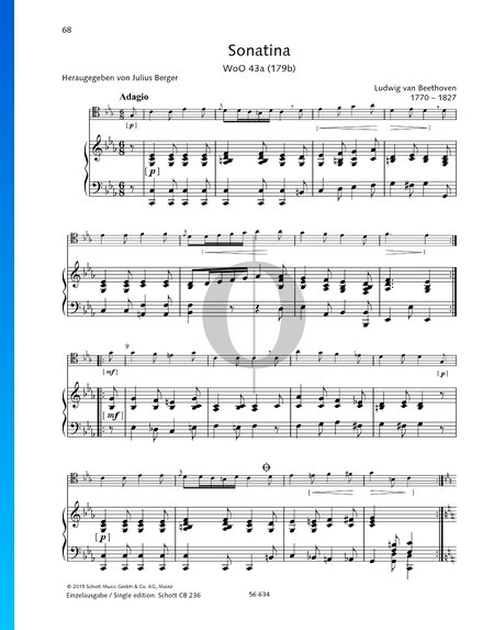 Sonatina in C Minor, WoO 43a (179b)