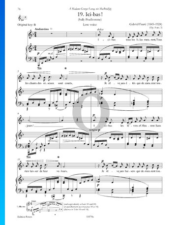 Ici-bas! Op. 8 No. 3 Sheet Music