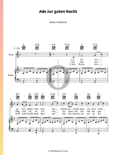 Müde bin ich, geh zur Ruh' Sheet Music (Piano Solo) | PDF Download - OKTAV