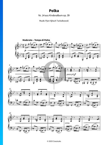 Children's Album, Op. 39: No. 14 Polka Partitura