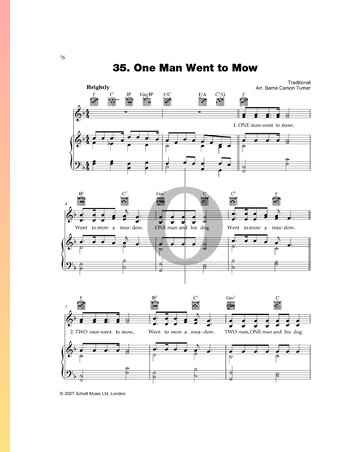 One Man Went to Mow Sheet Music