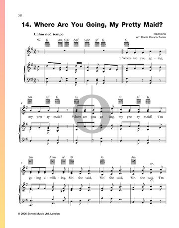 Where Are You Going, My Pretty Maid? Musik-Noten