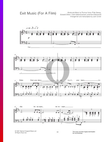 Exit Music (For A Film) Sheet Music