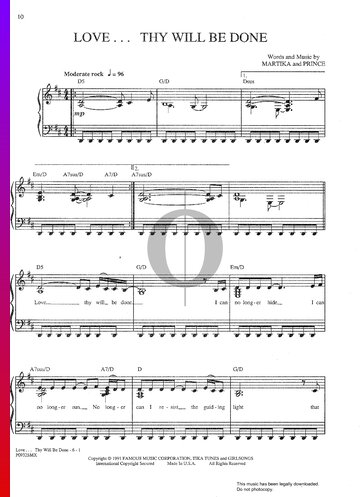 Love... Thy Will Be Done Sheet Music