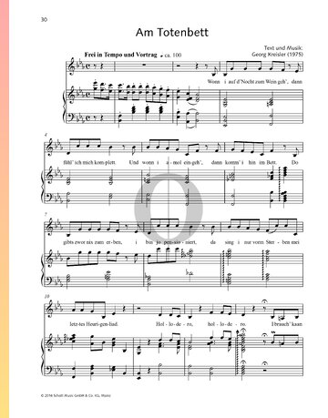 Am Totenbett Sheet Music