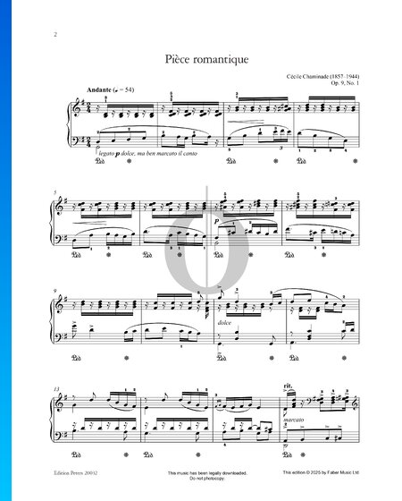 Pièce romantique, Op. 9 No. 1