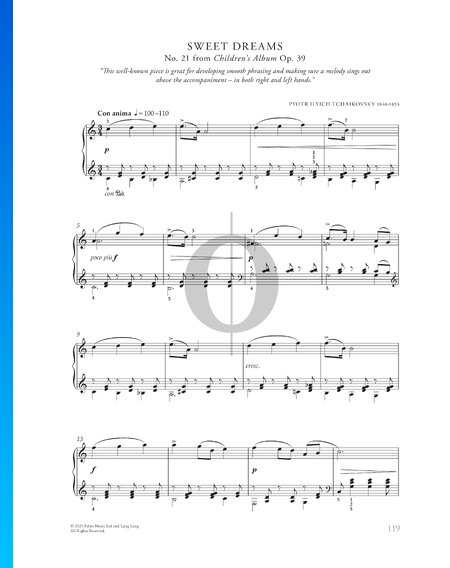 Sweet Dreams, Op. 39 No. 21