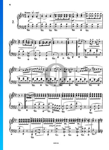 Waltz in F Minor, Anh.14 No. 2 Partitura