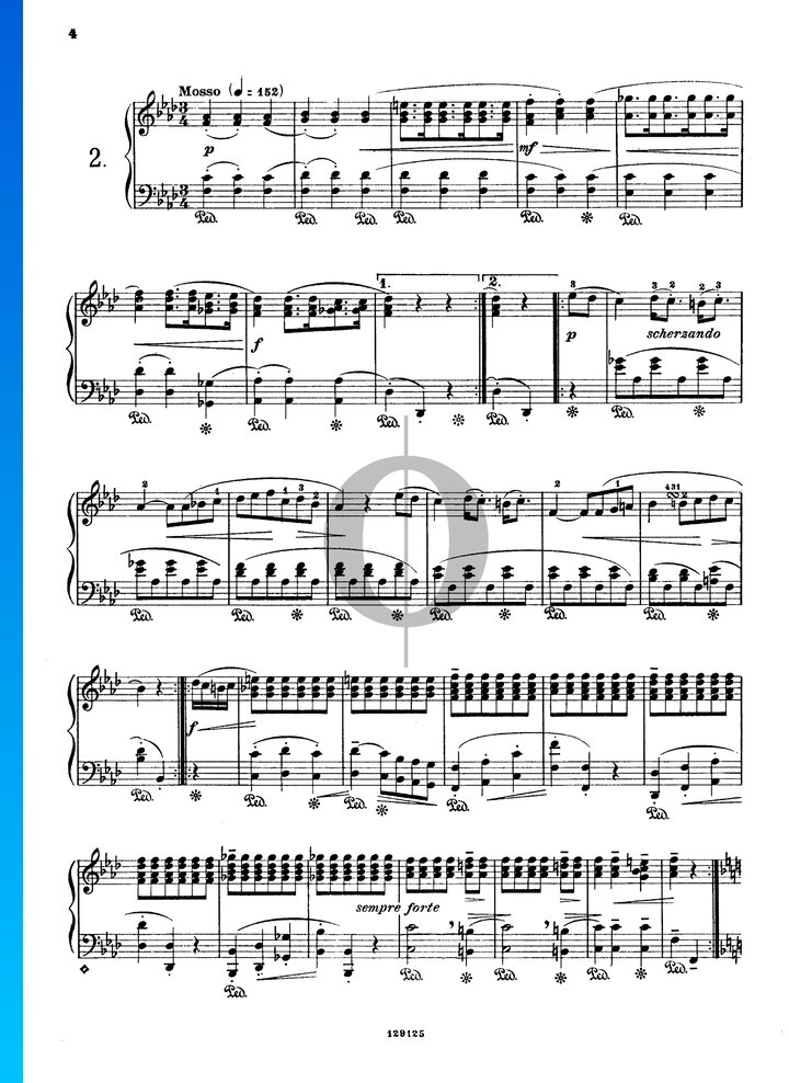 Waltz in F Minor, Anh.14 No. 2 (Ludwig van Beethoven) Piano Sheet Music