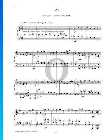 XI - Andante misurato e tranquillo Sheet Music