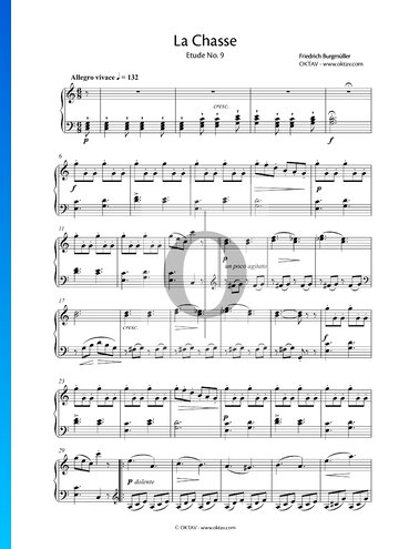 La Chasse, Op. 100 No. 9 Sheet Music