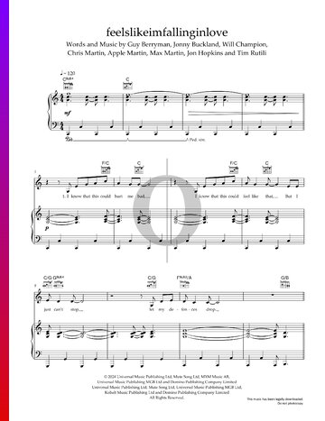 feelslikeimfallinginlove Partitura