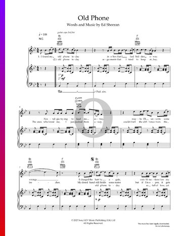 Old Phone Sheet Music