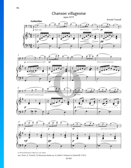 Chanson villageoise, Op. 4 Nr. 11