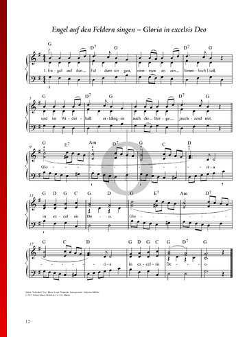 Engel auf den Feldern singen (Gloria in excelsis Deo) Partitura