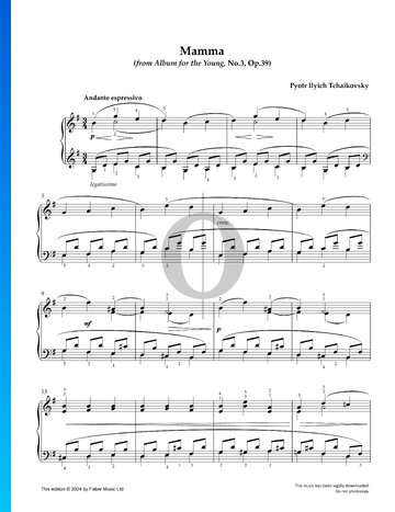 Album for the Young, Op. 39: No. 3 Mamma Sheet Music