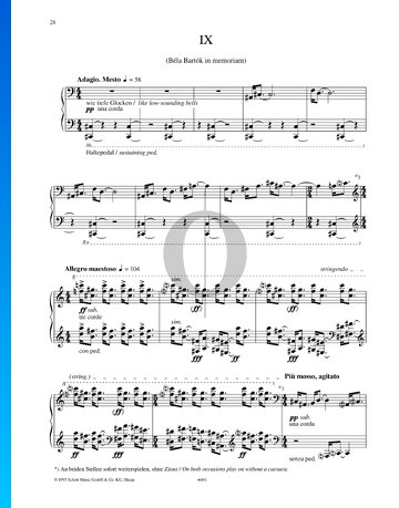 IX - Adagio, Mesto, Allegro maestoso bladmuziek