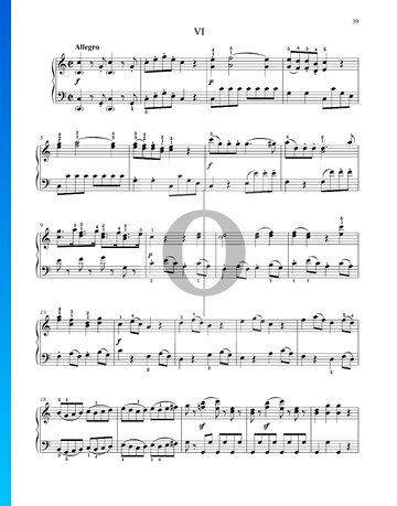6 Viennese Sonatinas, KV 439b: No. 6 Sonatina in C Major Sheet Music