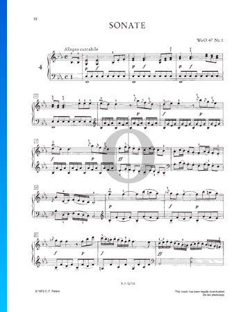 Sonata in E-flat Major, WoO 47 No. 1 Sheet Music