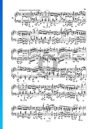 Novellette in D-Dur, Op. 21 Nr. 5 Musik-Noten