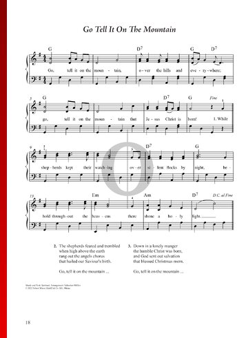 Go Tell It On The Mountain Musik-Noten
