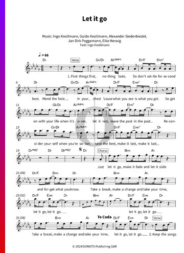 Let it go Sheet Music