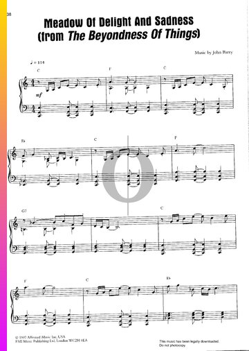Meadow Of Delight And Sadness Sheet Music