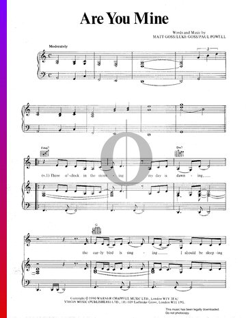 Are You Mine Sheet Music